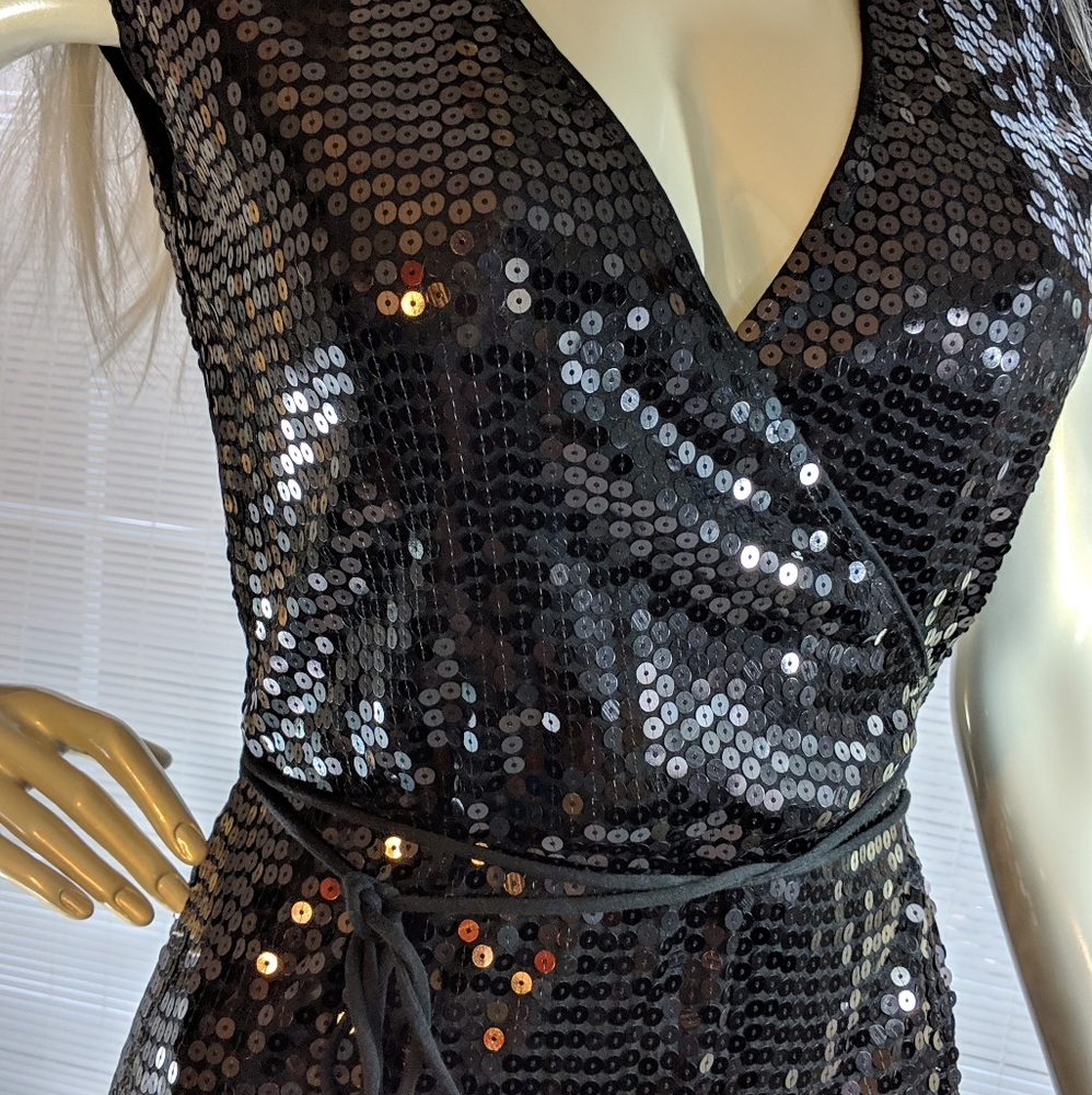 NWT MICHAEL KORS SEQUIN WRAP MAXI